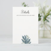 Carte D'accompagnement Coraux Bleus Sous Le Mariage De Mer (Debout devant)