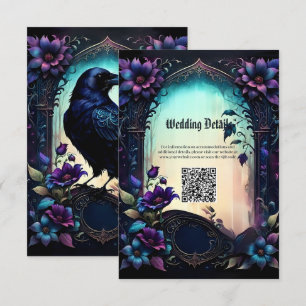 Carte D'accompagnement Corbeau au Clair de Lune Suite de Mariage Flora