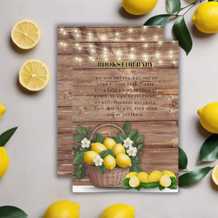 Carte D'accompagnement Corbeille de Citron Rustique Moderne pour Baby Sho