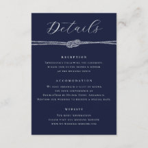 Corde nautique Marine Blue Elegant Détails Mariage