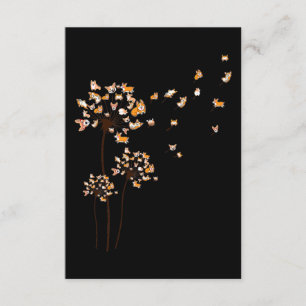 Carte D'accompagnement Corgi Flower Fly Dandelion Cute Amoureux des chien