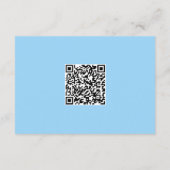 Carte D'accompagnement Cornflower Blue QR Code Détails du Mariage (Dos)