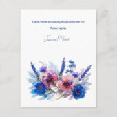 Carte D'accompagnement Cornouailles et lavande note sur le boîtier de cad (Dos)