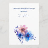 Carte D'accompagnement 💍 Cornouailles et Lavande note sur les cadeaux (Dos)