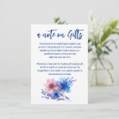 Carte D'accompagnement 💍 Cornouailles et Lavande note sur les cadeaux (Debout devant)