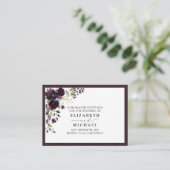 Carte D'accompagnement Coronavirus floral mauve prune Détails (Debout devant)