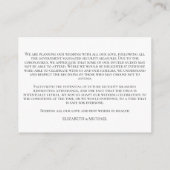 Carte D'accompagnement Coronavirus floral mauve prune Détails (Dos)