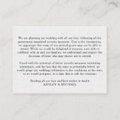 Carte D'accompagnement Coronavirus noir et blanc simple E (Dos)