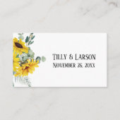 Carte D'accompagnement Correspondre À L'Écriture Manuelle Tournesol & Euc (Dos)