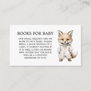 Carte D'accompagnement Cortège de Pyjama Fantaisiste Renard Livres pour B