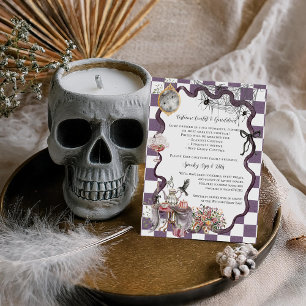 Carte D'accompagnement Costume & Boissons Fête Halloween Cottagecore