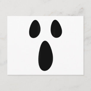 Carte D'accompagnement Costume drôle de visage fantôme Halloween Spooky v