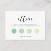 Carte D'accompagnement Costume Mariage design élégant (Devant)