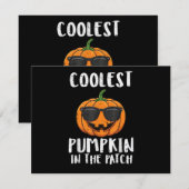 Carte D'accompagnement Costume Patch Citrouille Le Plus Cool Halloween Ho (Devant / Derrière)