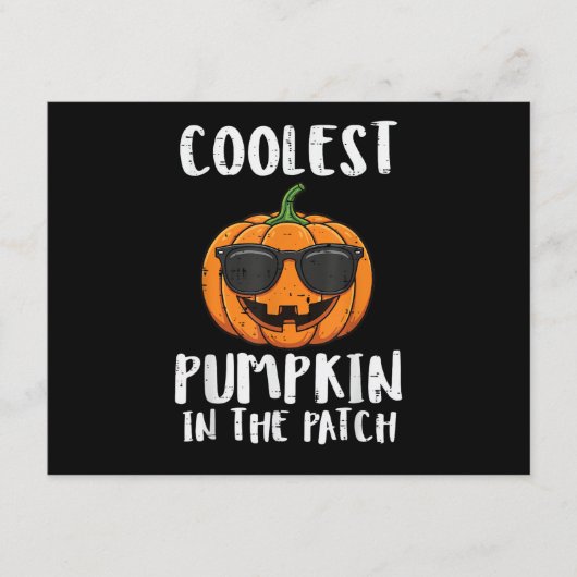 Carte D'accompagnement Costume Patch Citrouille Le Plus Cool Halloween Ho (Devant)