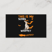 Carte D'accompagnement Costume whippet Halloween lazy effrayant chien (Devant)