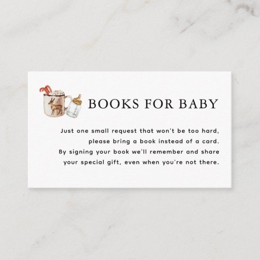 Carte D'accompagnement Cosy Winter Baby It's Cold Outside Book Demande (Devant)