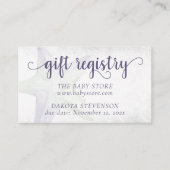 Carte D'accompagnement Côte Chic | Registre nautique violet et vert (Devant)