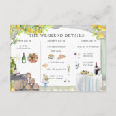 Carte D'accompagnement Côte d'Amalfi | Détails du week-end Mariage illust (Devant)