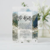 Carte D'accompagnement Côte d'Amalfi, Italie Informations sur le mariage (Debout devant)