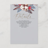 Carte D'accompagnement Coton d'hiver Dusty Blue Red Berries Mariage (Devant)