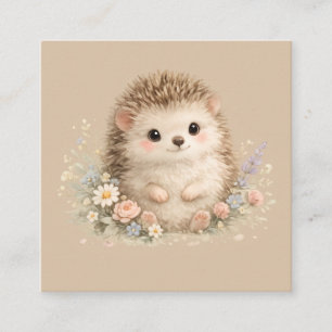 Carte D'accompagnement Cottage Floral Kawaii Maison Hérisson