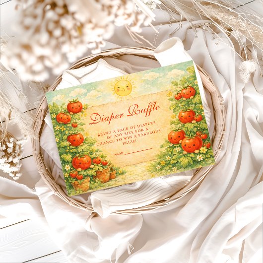 Carte D'accompagnement Cottage Garden Tomato Diapper Raffle