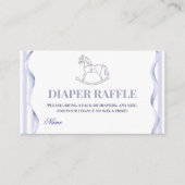 Carte D'accompagnement Couche de bébé Fête de Naissance Cheval à Bascule (Devant)