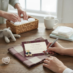 Carte D'accompagnement Couche de Shower pour Bébé en Voiture de Course Ou