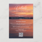 Carte D'accompagnement Coucher De Soleil Orange Et Violet Sur Le Lac Mari (Devant)