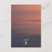 Carte D'accompagnement Coucher De Soleil Orange Et Violet Sur Le Lac Mari (Dos)