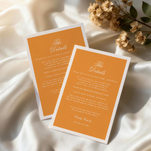 Carte D'accompagnement Coucher de soleil Rose Orange Élégants Détails de