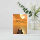 Carte D'accompagnement Coucher de soleil sur un Mariage de quai (Debout devant)