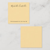Carte D'accompagnement Couleur Beige Écriture Manuscrite Unique Professio (Devant / Derrière)