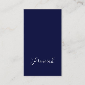 Carte D'accompagnement Couleur bleu marine Calligraphie moderne simple pr