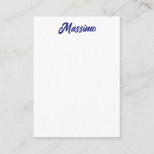 Carte D'accompagnement Couleur bleu profond, calligraphie moderne simple