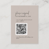 Carte D'accompagnement COULEUR Chic moderne MODIFIABLE QR Code RSVP (Devant)
