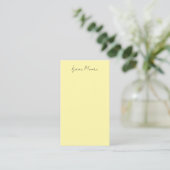 Carte D'accompagnement Couleur Crème Élégant Simple Nom Calligraphié (Debout devant)
