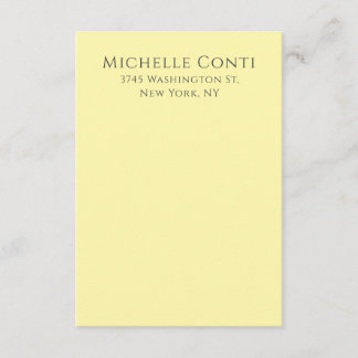 Carte D'accompagnement Couleur crème Minimaliste Plain élégant moderne