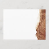 Carte D'accompagnement Couleur de cuivre réception de mariage simple et m (Dos)