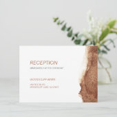 Carte D'accompagnement Couleur de cuivre réception de mariage simple et m (Debout devant)