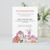 Carte D'accompagnement Couleur de l'eau peinte à la main mariage fleur ex (Debout devant)