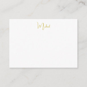 Carte D'accompagnement Couleur Or Élégant Design tendance Script unique