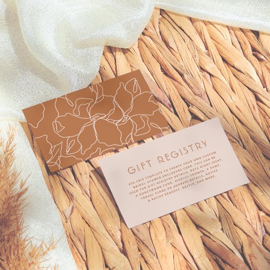 Carte D'accompagnement Couleurs Boho modifiables Brunch & Fête des mariée