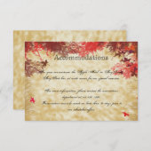 Carte D'accompagnement Couleurs d'automne : Bourgogne et Mariage rouge (Devant / Derrière)