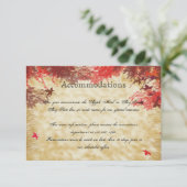 Carte D'accompagnement Couleurs d'automne : Bourgogne et Mariage rouge (Debout devant)