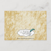 Carte D'accompagnement Couleurs d'automne : Bourgogne et Mariage rouge (Dos)