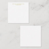 Carte D'accompagnement Couleurs d'or blanc Professionnel Plaine tendance (Devant / Derrière)