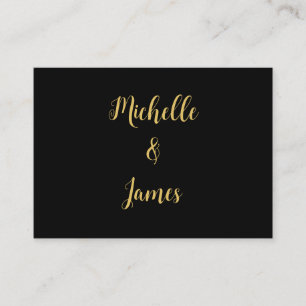 Carte D'accompagnement Couleurs Noir & Or Professionnel Moderne tendance