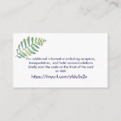 Carte D'accompagnement Country Blue Rustic Mariage Website Code QR (Dos)